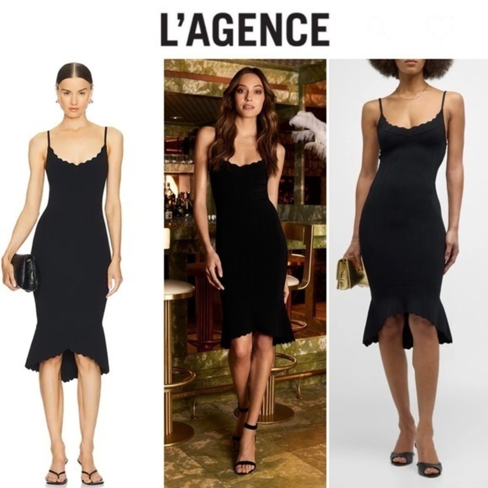 L'Agence Asa Knit Midi Dress Sz M NWT